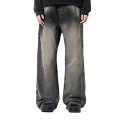 Mid-rise stonewashed men's jeans