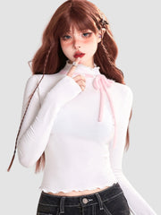 Half Collar Slim Fit Lace Top
