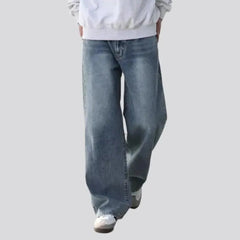 Mid-waist baggy jeans for men