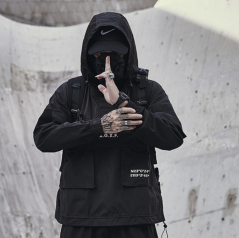 Multipockets Techwear Cargo Hooded Jacket