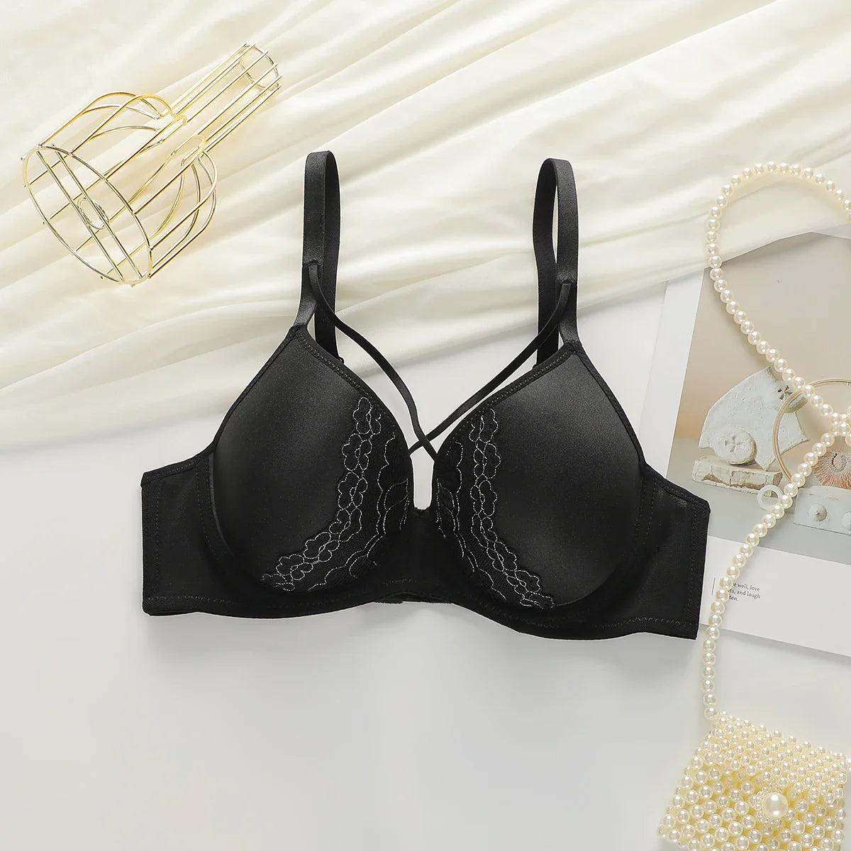 Black Lace Push Up Bra