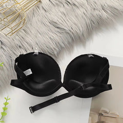 Black Lace Strapless Push Up Bra