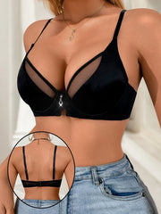 Black lace patchwork lingerie