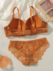 Caramel Lace Underwire Padded Bra