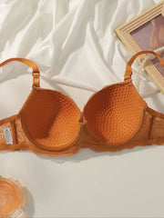 Caramel Lace Underwire Padded Bra