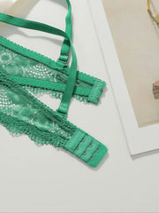 Elegant Green Lace Bra