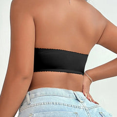 Fashionable front button black Bra