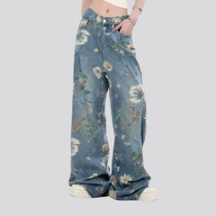 Floor-length y2k jeans for ladies