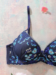 Floral Embroidered Women's Bra