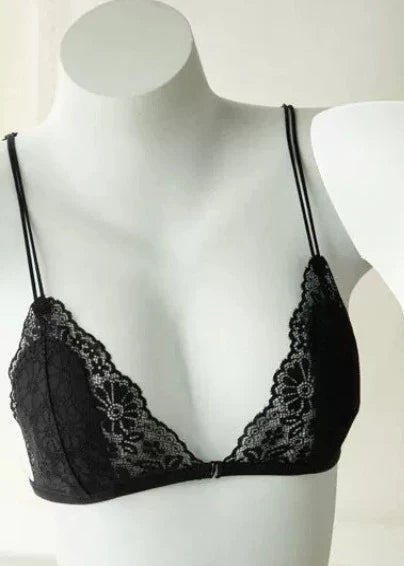 French Solid Color Triangle Thin Cup Bra