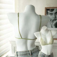 French Solid Triangle Thin Cups Bra
