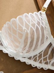 French Style Sexy Embroidered Transparent Underwear