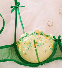 French-style floral embroidery lace lingerie