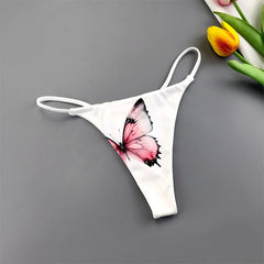 Heart/Butterfly Printed Women Cotton Thong
