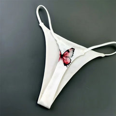 Heart/Butterfly Printed Women Cotton Thong