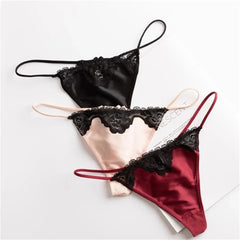 High Split Women's Sexy Ice Silk Seamless Thong