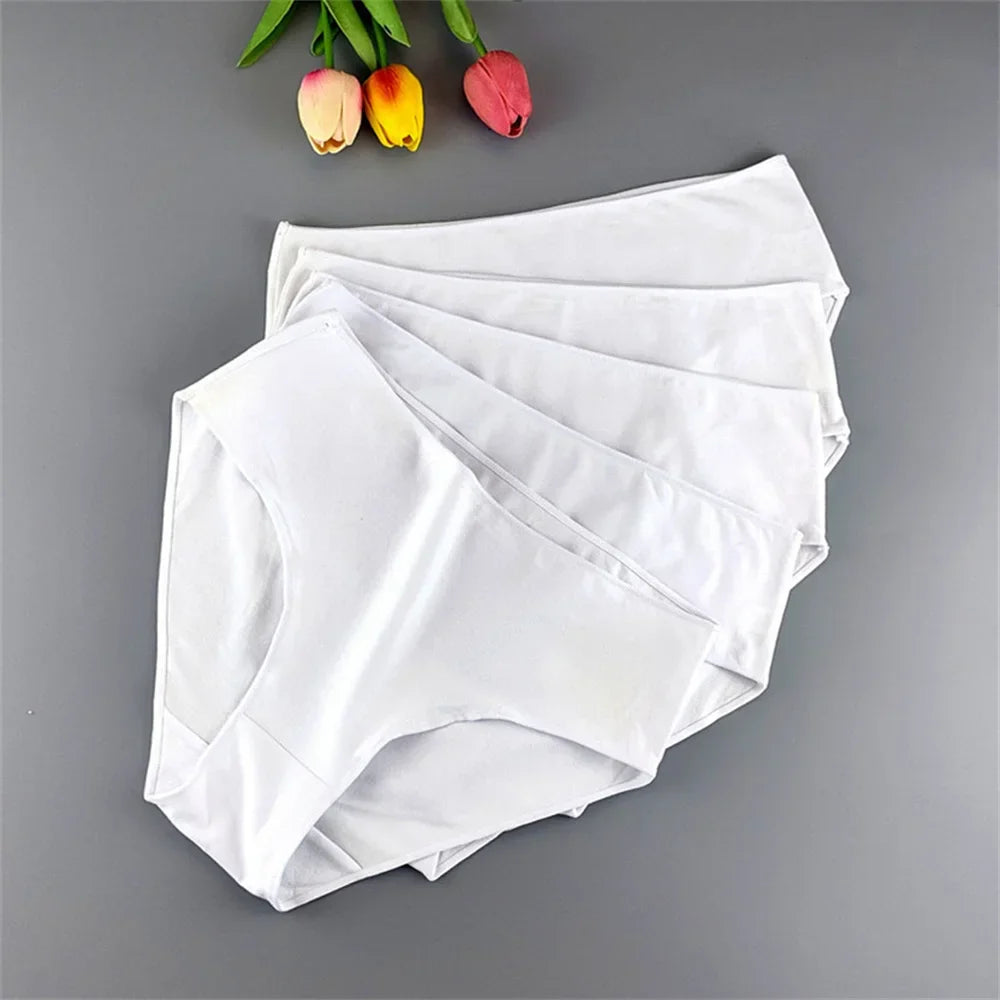 High Waist 5Pcs/Set Plus Size Underwear