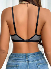 Hot Sale Women Contrast Trim Triangle Cup Wireless Bralette