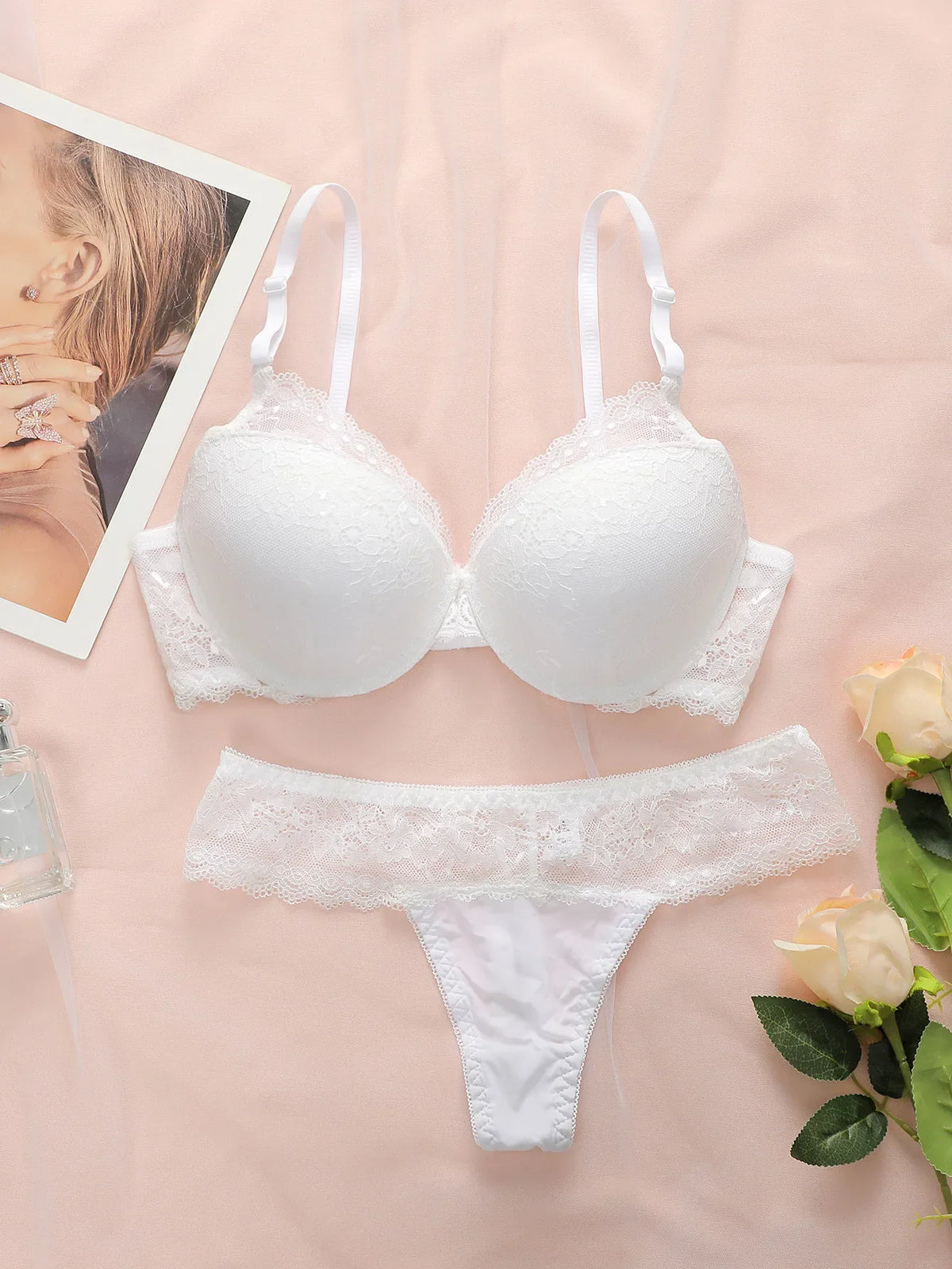 Hot selling women's sexy embroidered lace Bra