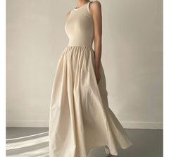 Sleeveless A-Line Maxi Dress