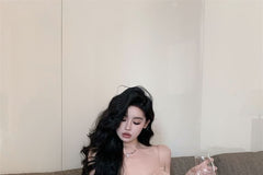 Spaghetti Strap Sequined Midi Mermaid Dress