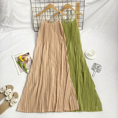 Spaghetti Strap Plain Maxi Sundress
