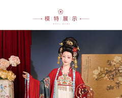 Flower Hanfu Jacket / Wrap Top / Maxi Dress / Set