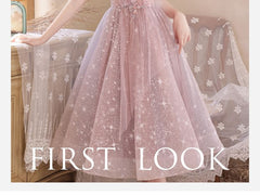 Short-Sleeve Sequin Mesh Midi A-Line Cocktail Dress