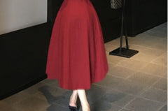 Sleeveless Square Neck Plain A-Line Midi Dress