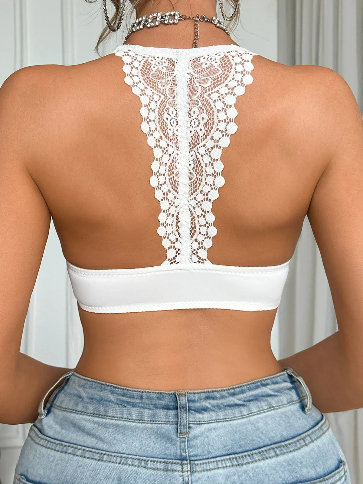 Lace Front Closure Push up Bra