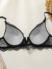 Ladies' elegant perspective deep V-ring Bra