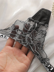 Ladies' sexy embroidered flower lace Underwear