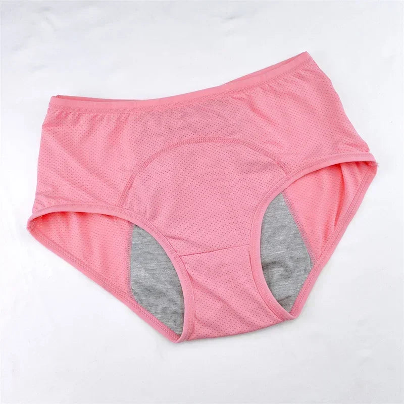 Lady Menstrual Period Briefs Mid-Waist Cotton Breathable Panties