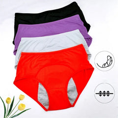 Lady Menstrual Period Briefs Mid-Waist Cotton Breathable Panties