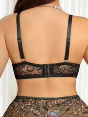 Large lace 3/4 cup women's lingerie