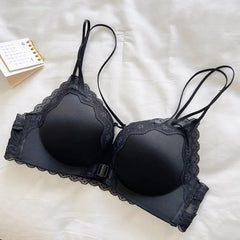 Leopard Print Front Buckle Bra