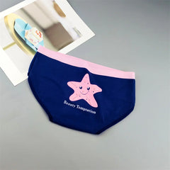 Lovely Cartoon Printed Ladies Cotton Underwear