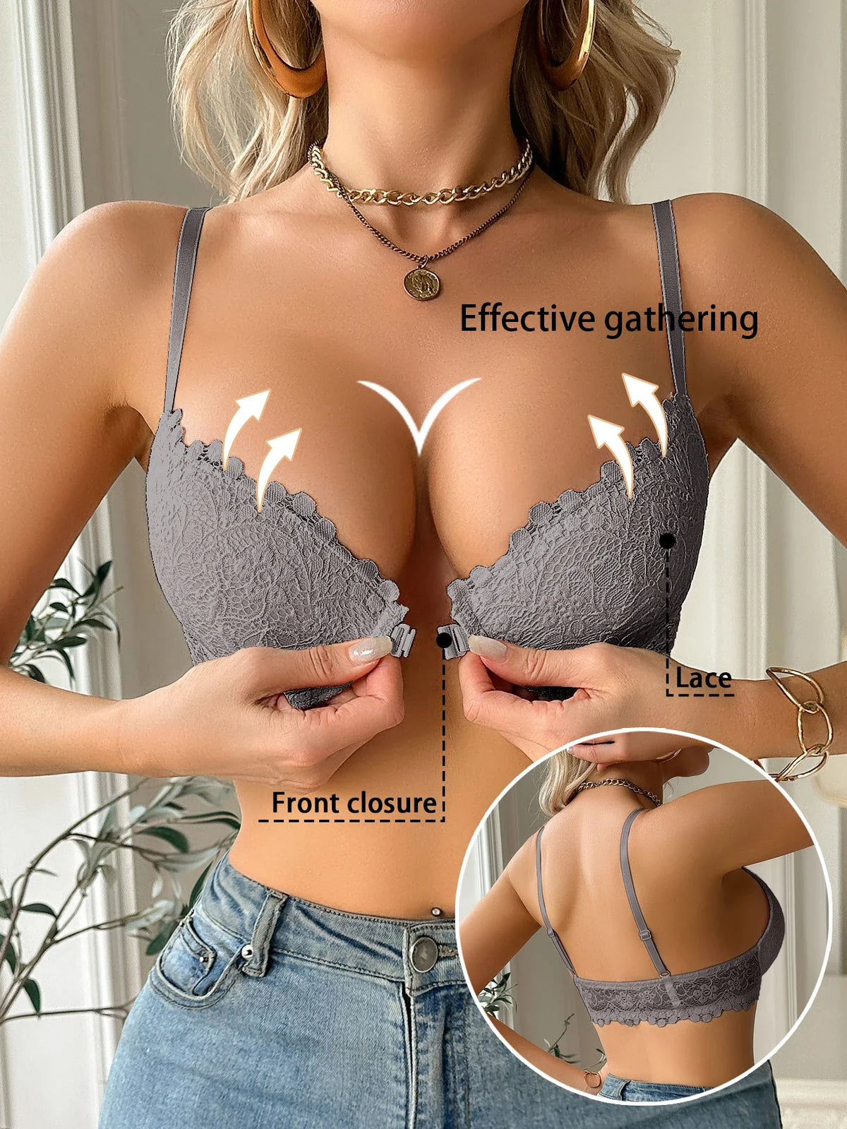 Modern Elegant Lace Women's Bra