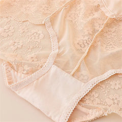 White High Waist Lace Plus Size Women Panties