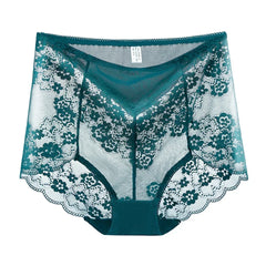 White High Waist Lace Plus Size Women Panties