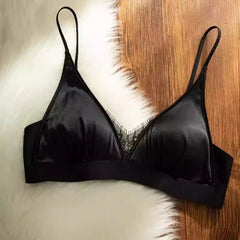 French Satin Lace Bra