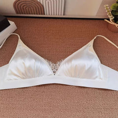 French Satin Lace Bra