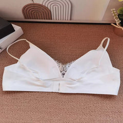 French Satin Lace Bra