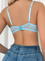 Lace Blue flower Party Sexy Bra