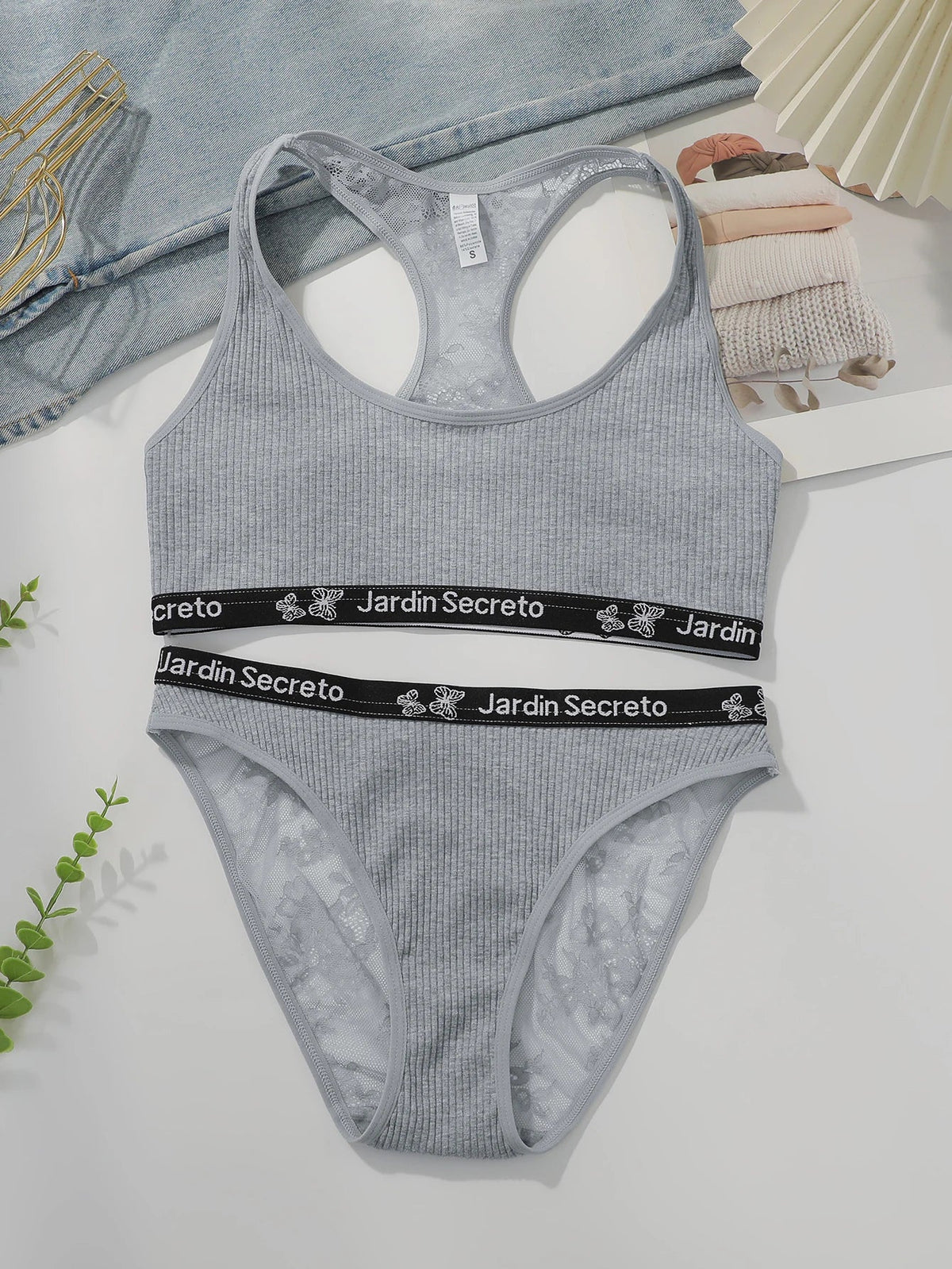 Seamless Letter Design Bralette