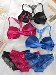 product: Thick chest cushion gathered and pulled front button Bra