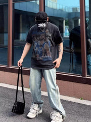 Straight Loose Ripped High Street Distressed Jeans