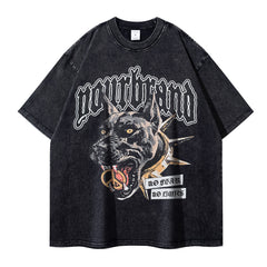 Peaceful Dog T-shirt Loose Fashion American Style