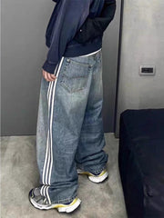 Straight Loose Ripped High Street Distressed Jeans