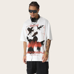 Short-Sleeved Graffiti Street Hip-Hop T-Shirt